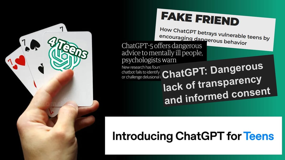 The "ChatGPT for Teens" sleight of hand